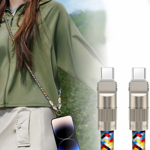 2-in-1 telefoon sleutelkoord oplaadkabel